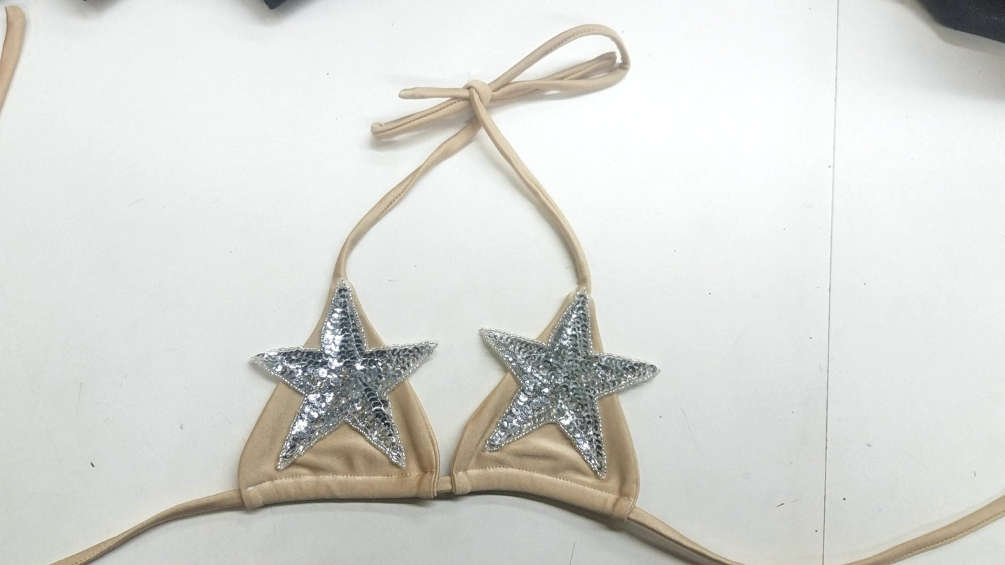 Mermaid Sequins Starfish Bikini Set