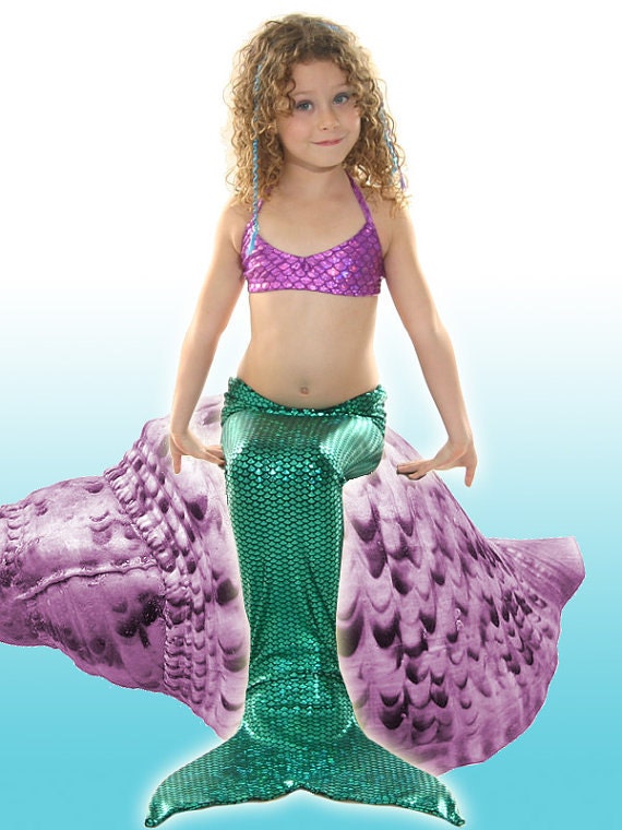 Walkable/Swimmable Mermaid Tail with Invisible Zipper Bottom / Option to add Bikini and Monofin