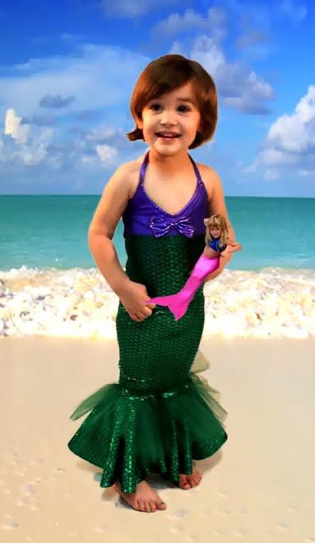 Mermaid Skirt w/ Matching Bathing Suit! Many Colors to Choose From!! Fast Shipping!