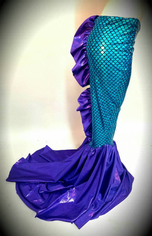 Long Mermaid Skirt with Dragon Tail and Train!
