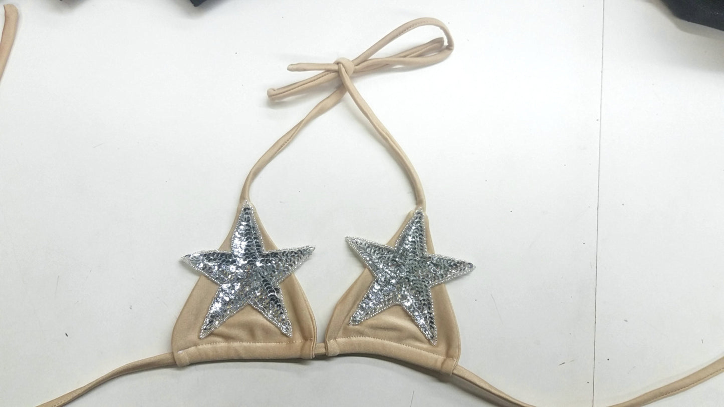 Mermaid Sequins Starfish  Bikini Set