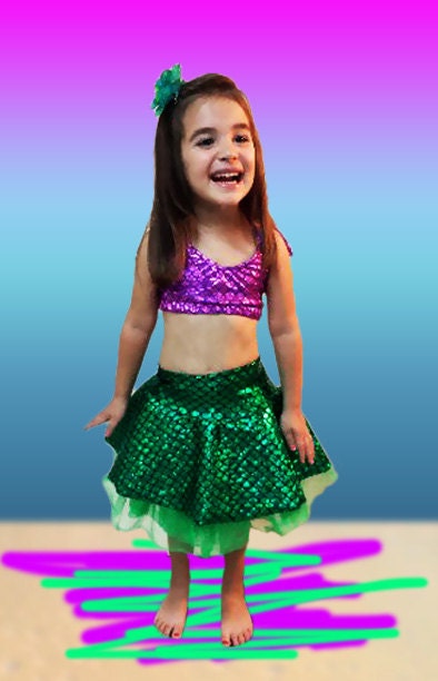 Mermaid Ruffle Skirt with Tutu! Add on Top!!